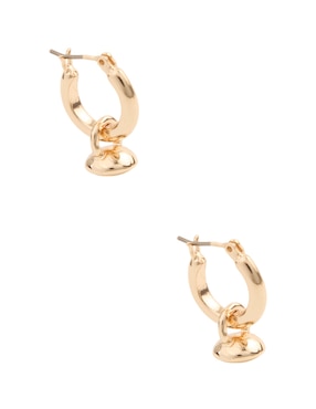 Aretes cortos Anne Klein con acabado pulido perla