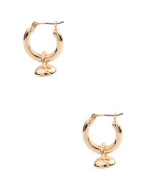 Aretes cortos Anne Klein con acabado pulido perla