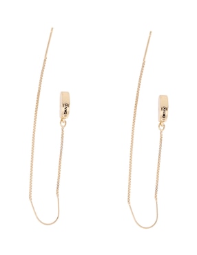 Aretes largos Dkny con acabado pulido