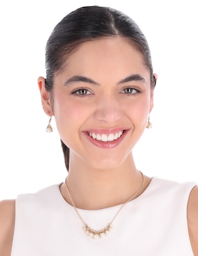 Aretes y collar Anne Klein perla