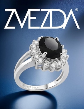 Anillo oval Zvezda Élan P 925 de plata circonita brillante