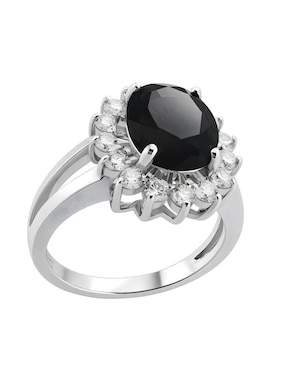 Anillo oval Zvezda Élan P 925 de plata circonita brillante