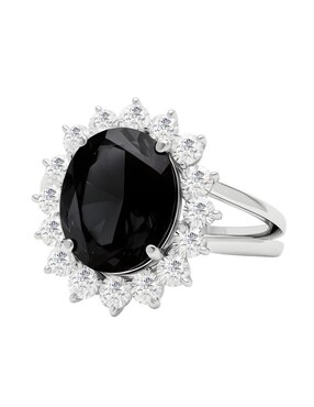 Anillo oval Zvezda Élan P 925 de plata circonita brillante