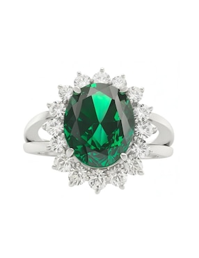 Anillo oval Zvezda Élan P 925 de plata circonita brillante