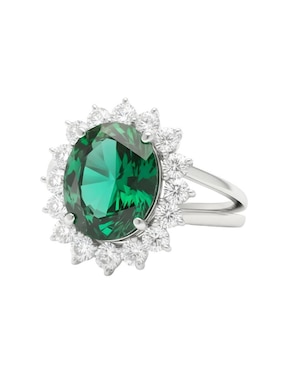 Anillo oval Zvezda Élan P 925 de plata circonita brillante