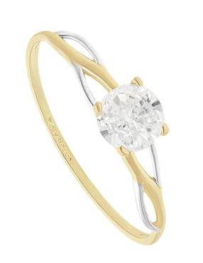 Anillo Horoz 10 k de oro zirconia pulido