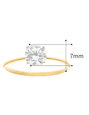 Anillo Horoz 10 k de oro zirconia pulido