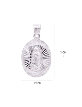 Dije de virgen de guadalupe Boscaini de plata P 925