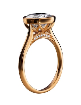 Anillo Gladkova Joyería 14 k de oro moissanita brillante