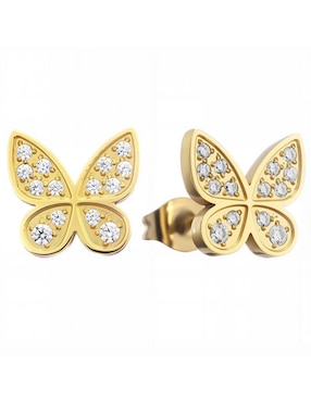 Set de collar y aretes Enso Ladies Gold de zirconia