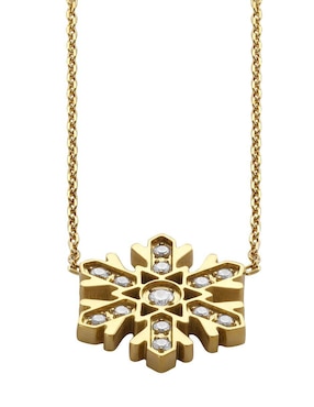 Set de collar y aretes Enso Golden Bloom zirconia