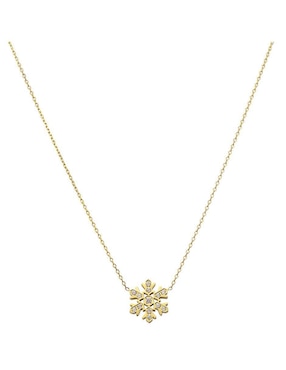 Set de collar y aretes Enso Golden Bloom zirconia