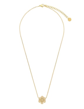 Set de collar y aretes Enso Golden Bloom zirconia