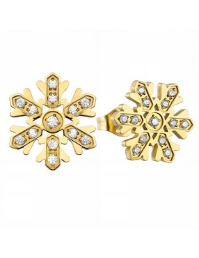 Set de collar y aretes Enso Golden Bloom zirconia