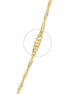 Collar con dije Virgen de Guadalupe ovalado Abba Joyas de oro 10 K