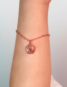 Pulsera Anante de plata P 925 Dalia con acabado baño de oro rosa