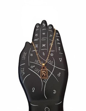 Collar con dije de signo zodiacal Nira Constelaciones de oro laminado 10 K