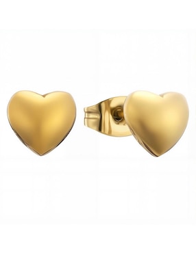 Set de aretes de corazón Enso con acabado pulido