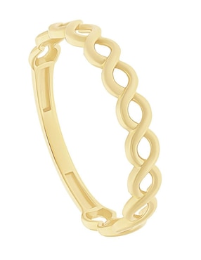 Anillo de infinito Horoz 10 k de oro zirconia pulido