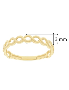 Anillo de infinito Horoz 10 k de oro zirconia pulido