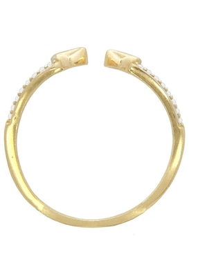 Anillo de corazón Horoz 10 k de oro zirconia pulido