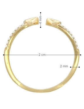 Anillo de corazón Horoz 10 k de oro zirconia pulido