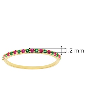 Anillo Horoz 10 k de oro zirconia pulido