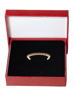 Anillo Horoz 10 k de oro zirconia pulido