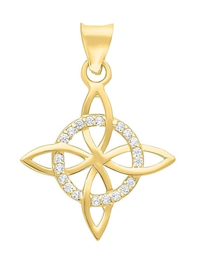 Dije de nudo Horoz de oro 10 K zirconia