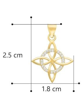 Dije de nudo Horoz de oro 10 K zirconia