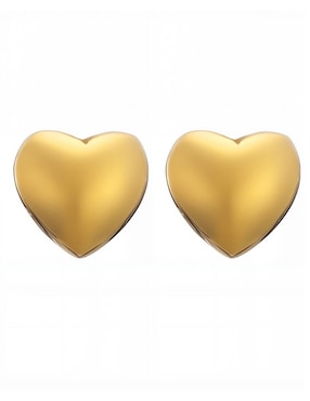 Set de aretes Enso Golden Balance con acabado pulido