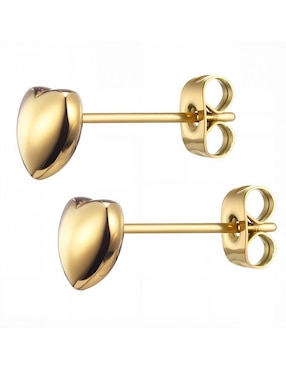 Set de aretes Enso Golden Balance con acabado pulido