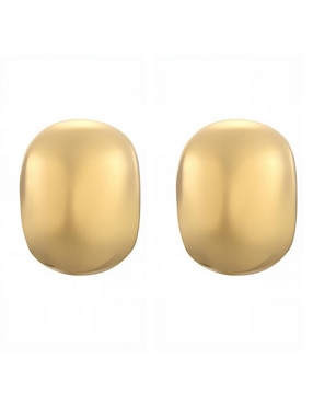 Set de aretes Enso Golden Balance con acabado pulido