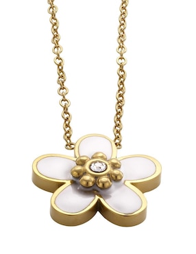 Set de collar y aretes Enso Bloom light zirconia