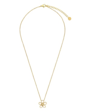 Set de collar y aretes Enso Bloom light zirconia