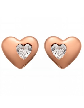 Broqueles de corazón Enso Star Dreams con acabado pulido zirconia
