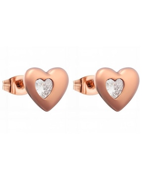 Broqueles de corazón Enso Star Dreams con acabado pulido zirconia