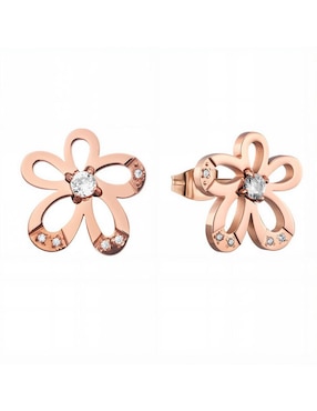 Broqueles de flor Enso con acabado pulido zirconia