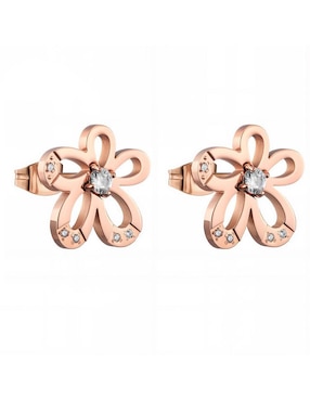 Broqueles de flor Enso con acabado pulido zirconia