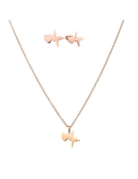 Set de collar y aretes Enso Heart glow