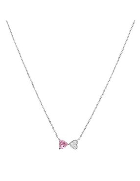 Set de collar y aretes Enso Pink grace zirconia