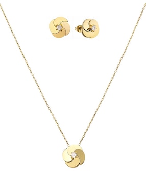 Set de collar y aretes Enso Circle of harmony zirconia