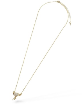 Aretes y collar Og de oro laminado 18 K zirconia