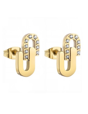 Broqueles de letra u Enso Bold Link con acabado pulido zirconia