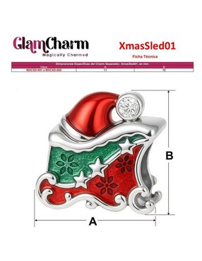 Charm de trineo Glamcharm navidad de plata P 925