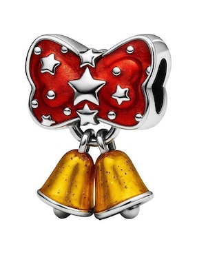 Charm de campana Glamcharm navidad de plata P 925 perla y diamante