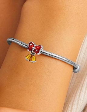 Charm de campana Glamcharm navidad de plata P 925 perla y diamante