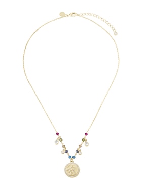 Collar de virgen Carmela Mía de baño de oro 14 K