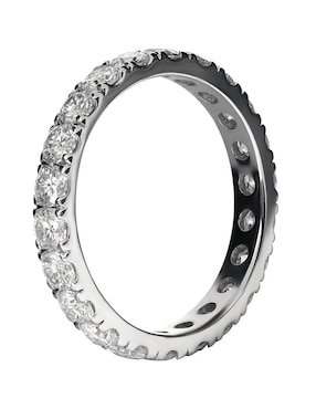 Anillo Gladkova Joyería 14 k de oro blanco moissanita pavé