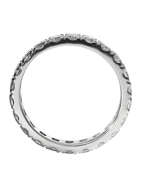 Anillo Gladkova Joyería 14 k de oro blanco moissanita pavé